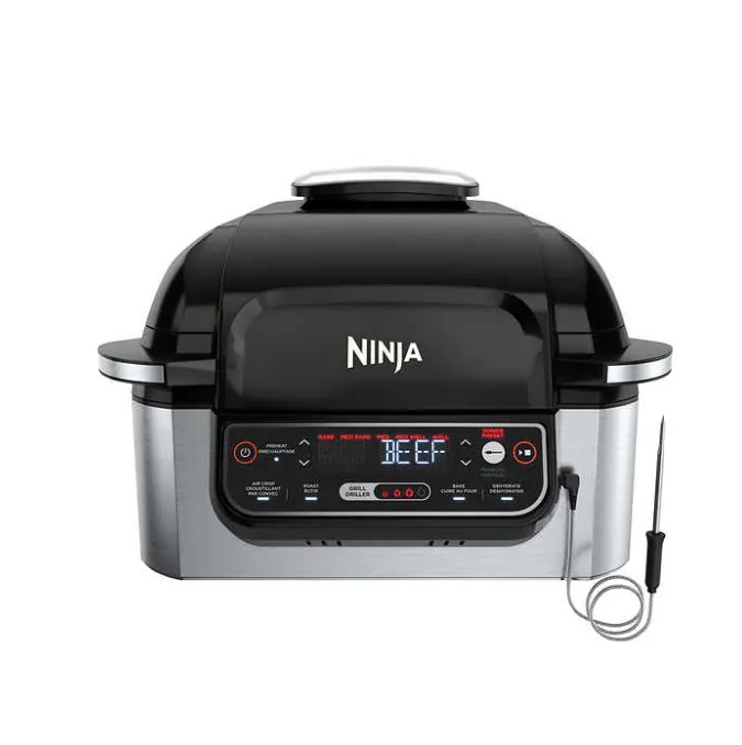 Ninja Foodi 5 合 1 室内烤架，带集成智能探头，3.9 升（4 夸脱）空气炸锅 - 169.99 加元