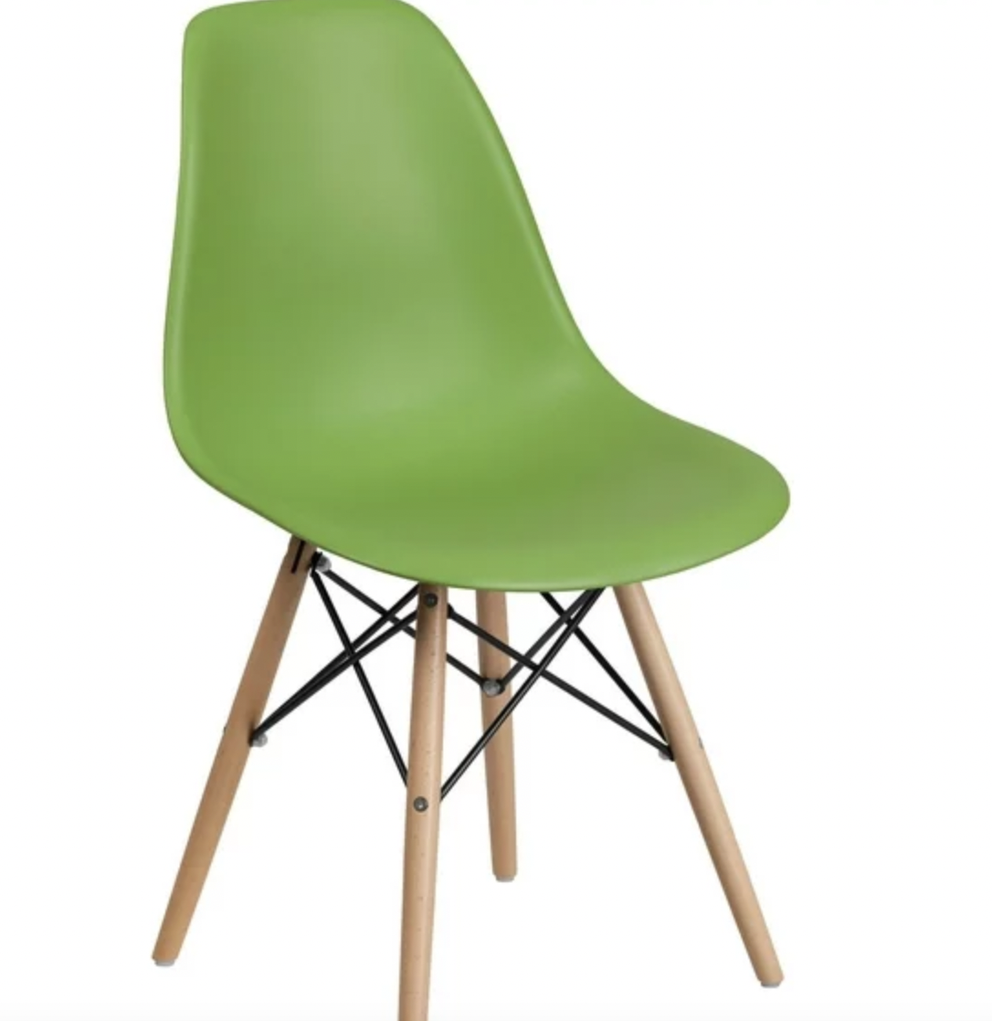 lon木腿塑料椅（绿色）