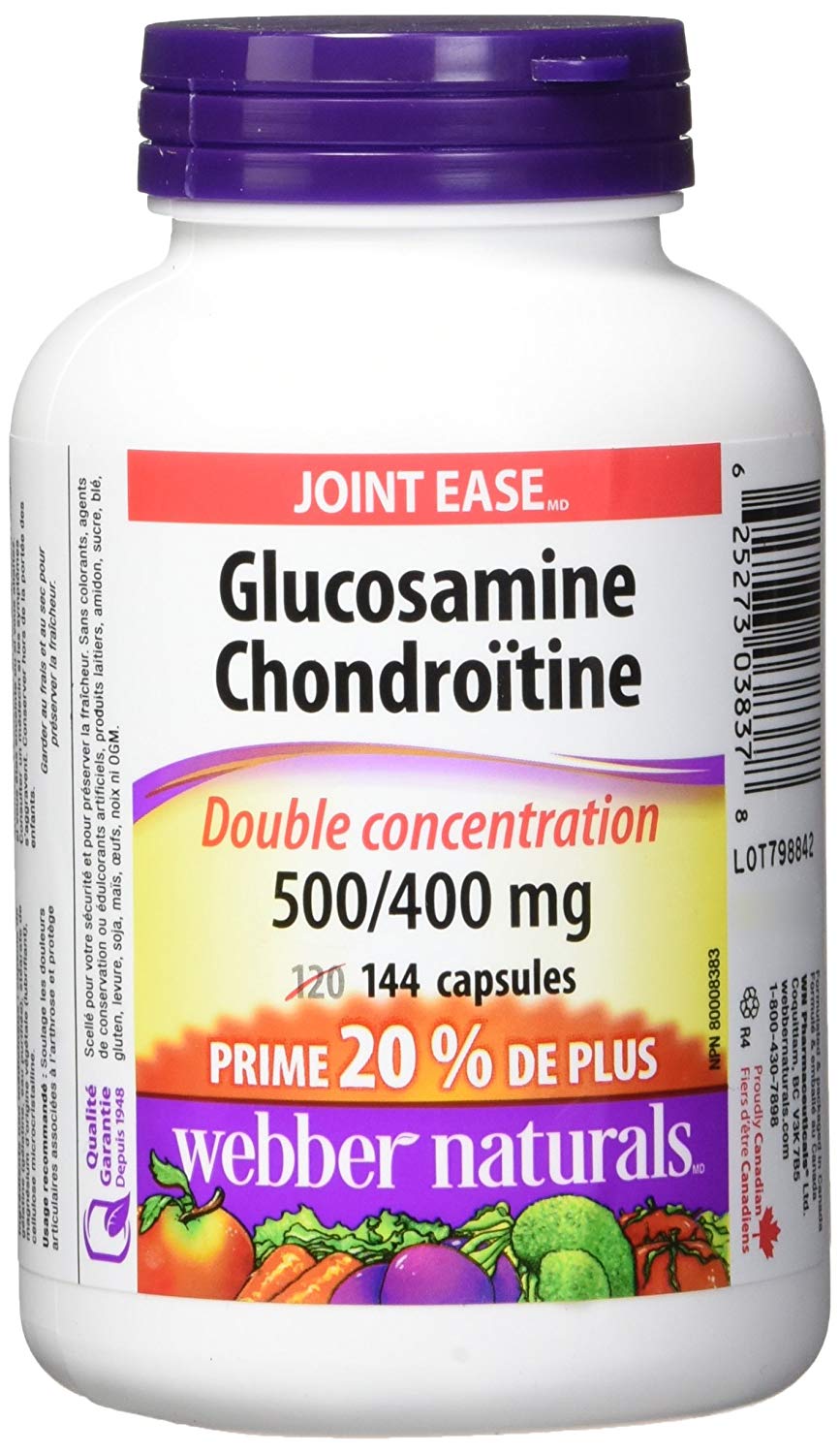Webber Naturals 伟博 Glucosamine Chondroitin 强效配方 葡萄糖胺/维骨力+软骨素（900mg x 144片）5.5折 1