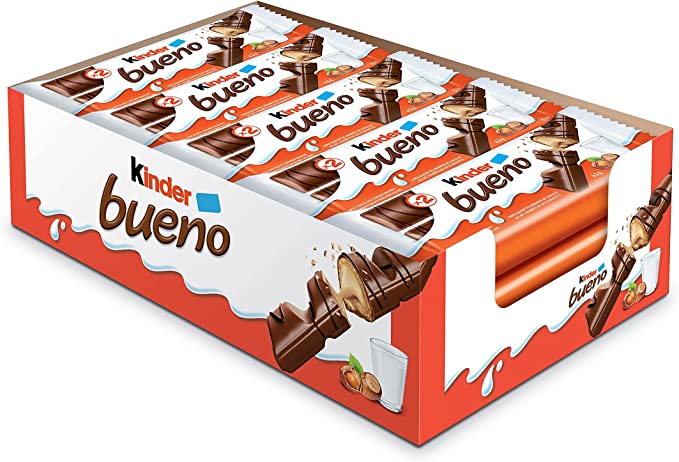 Kinder Bueno 巧克力和榛子奶油糖果棒