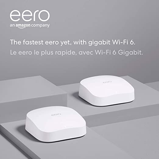 Amazon eero Pro 6 三频网状 Wi-Fi 6 路由器 2 件装 $350