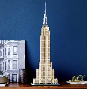 7.3折 $117(原价$159.99) LEGO 乐高建筑系列 帝国大厦 象征财富与现代的典雅摆设
