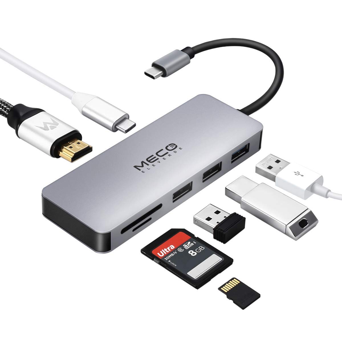 超级优惠价！MECO USB C Hub 七合一集线器
