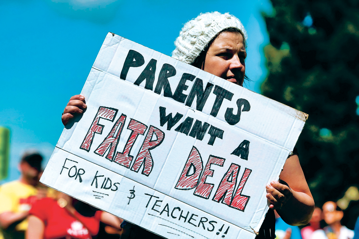 ■2014年时,卑诗省教师曾发起罢工,劳资双方均希望不会再出现类似情况。资料图片