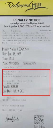 加拿大一华人气炸：合法停车却接到一张0罚单