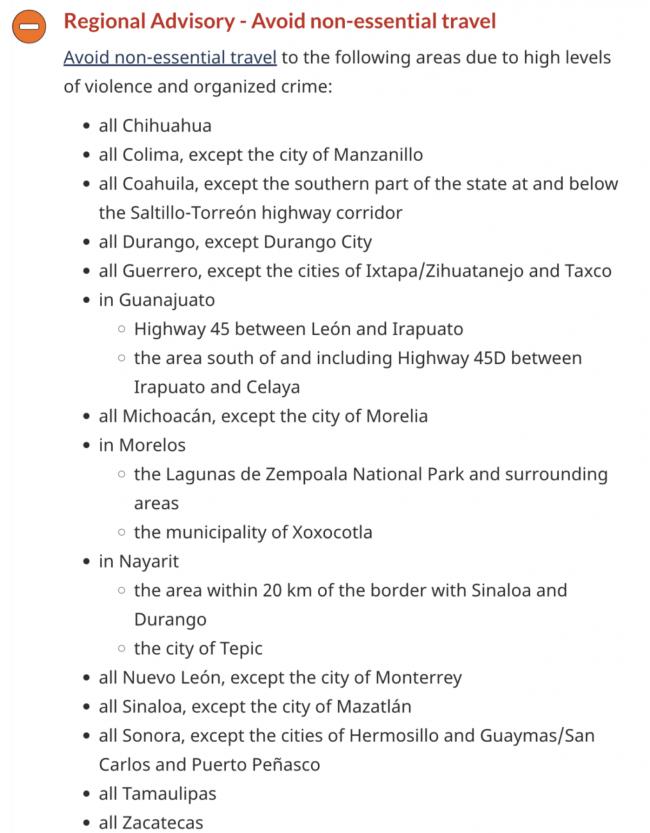 墨西哥,不要去!美国发出最高级别旅行警告! 墨西哥,不要去!美国发出最高级别旅行警告!