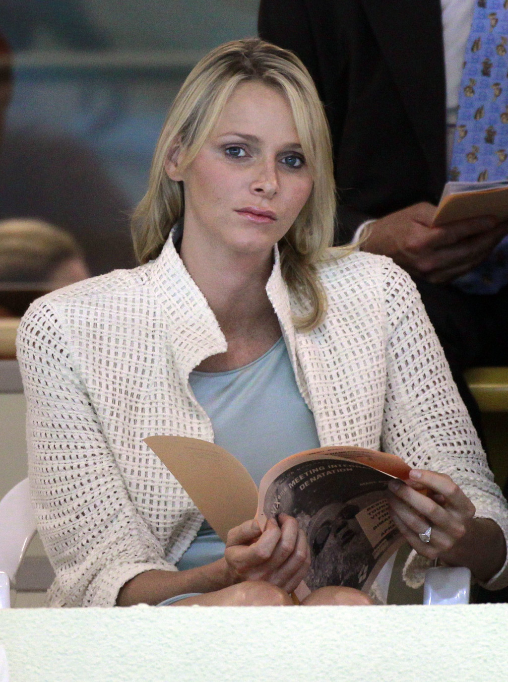2011年,夏琳亲王妃(Charlene Wittstock)出席泳界会议。 路透社