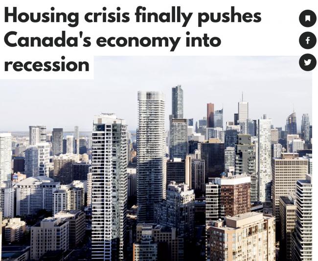 刚刚！特鲁多撂话：明年这时开始降息！加拿大引爆经济衰退，房价暴跌25%…