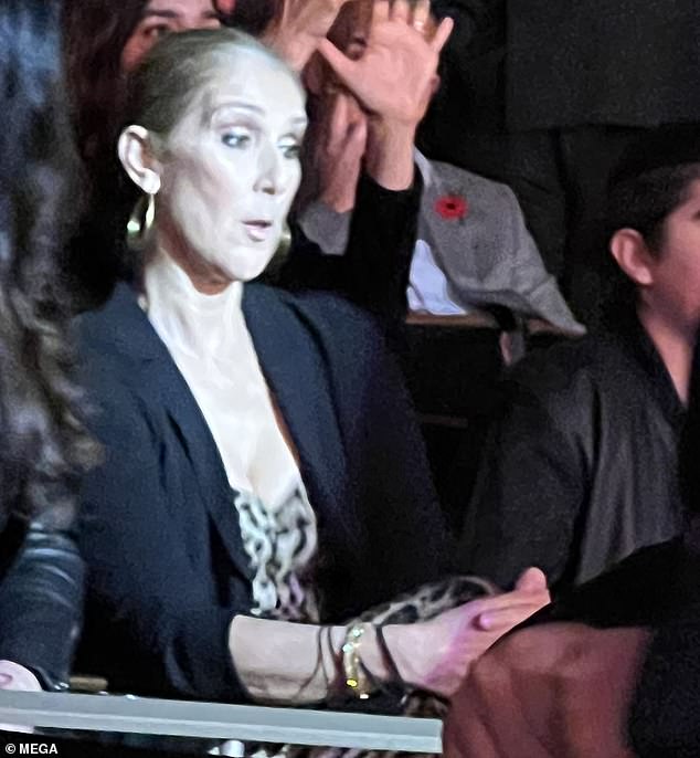 Enthralled:&nbsp;Celine Dion looked in good spirits as she watched Katy Perry perform one of her last residency concerts in Las Vegas on Sunday
