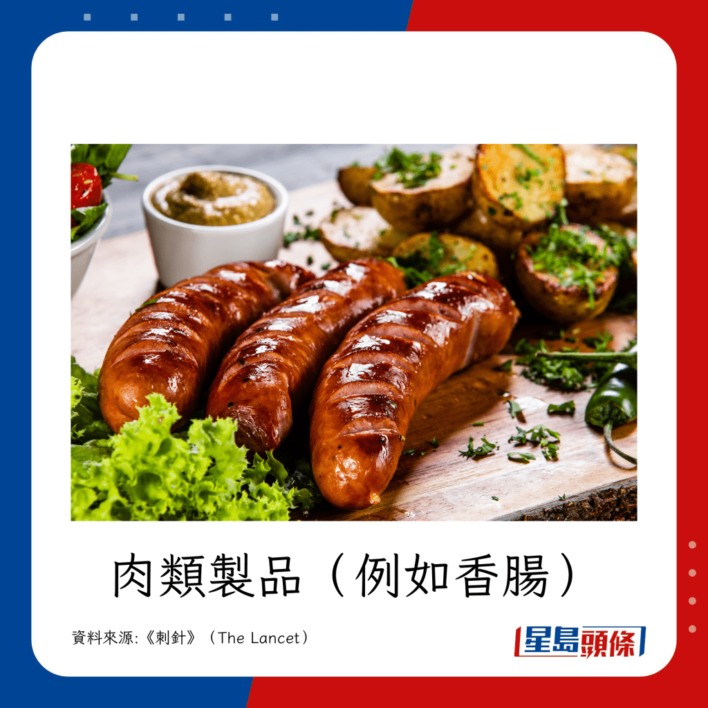 有损健康的超加工食物例子：肉类制品