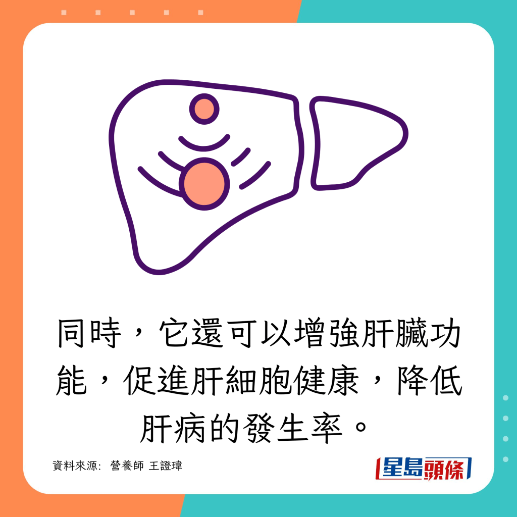 增强肝脏功能，降低肝病的发生率