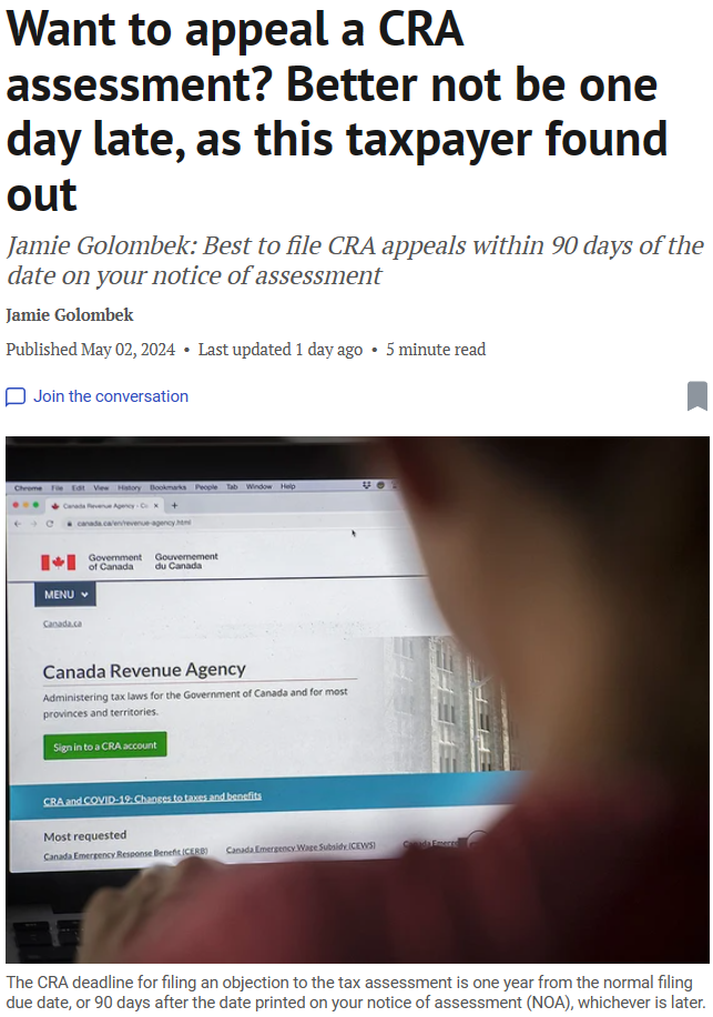 不同意CRA的评估结果?加国纳税人如何提出申诉 不同意CRA的评估结果?加国纳税人如何提出申诉