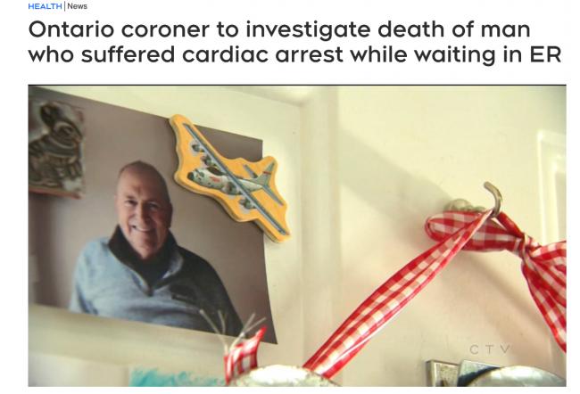 加拿大男子进急诊 内出血无人理!心脏骤停死去 加拿大男子进急诊 内出血无人理!心脏骤停死去