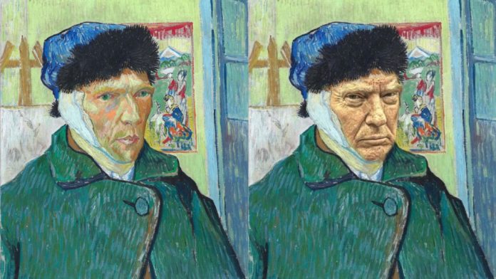 特朗普遇刺|右耳包紗布現身「撞臉」梵高 遭P圖瘋傳 图片