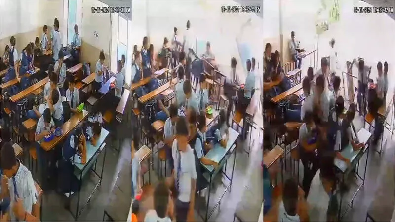 惊悚视频!教室墙壁突倒塌 6名学生“瞬间消失”