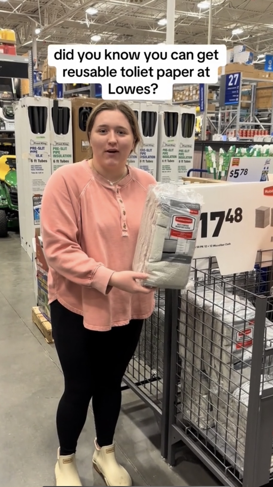 贾兹敏还分享如厕毛巾要在哪里买。 TikTok