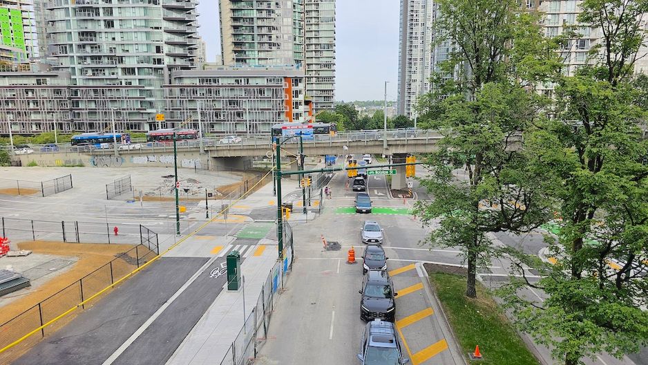 温哥华市中心交通拥堵