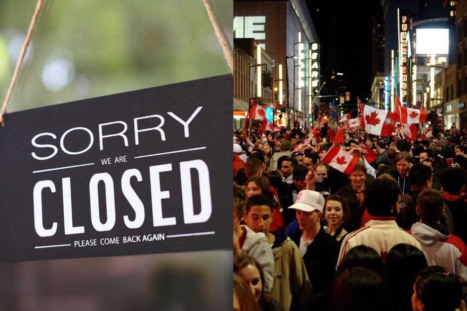 加拿大日温哥华的关闭与开放情况