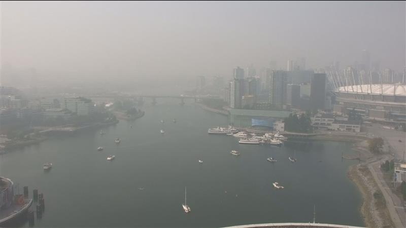 加拿大环境与气候变化部(ECCC)于2025年9月3日发布了大温哥华及弗雷泽谷的空气质量警告。(CityNews 图片)