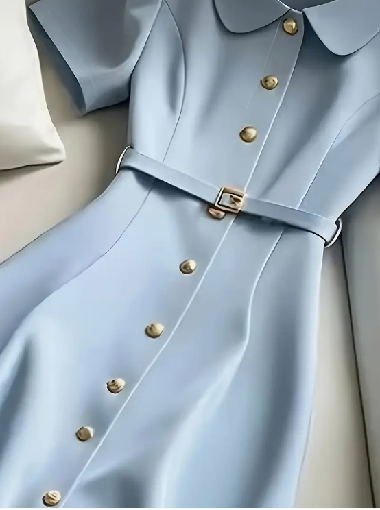 浅蓝色女式衬衫裙16.91元