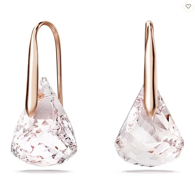 粉色水晶耳环62元