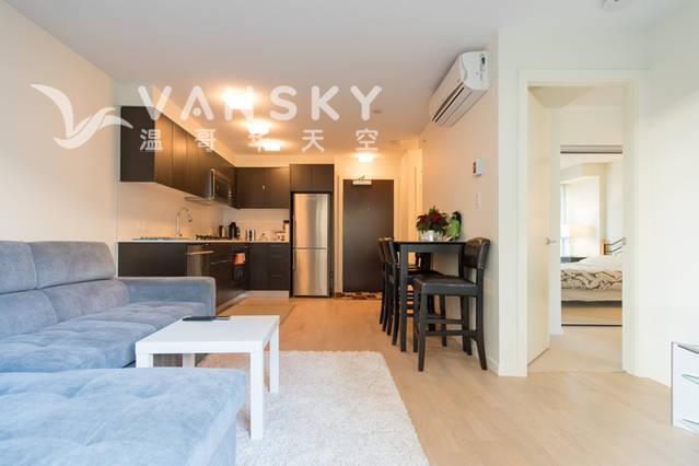 列治文最好地段 高档空调公寓一房一厅 出租 设施齐全 拎包入住 