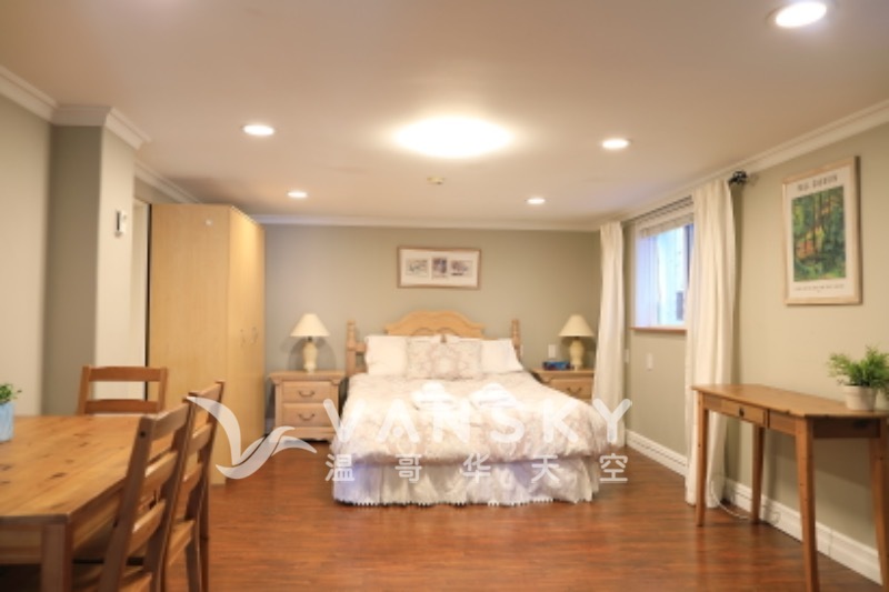 温哥华西区，独立出入套房出租，近UBC