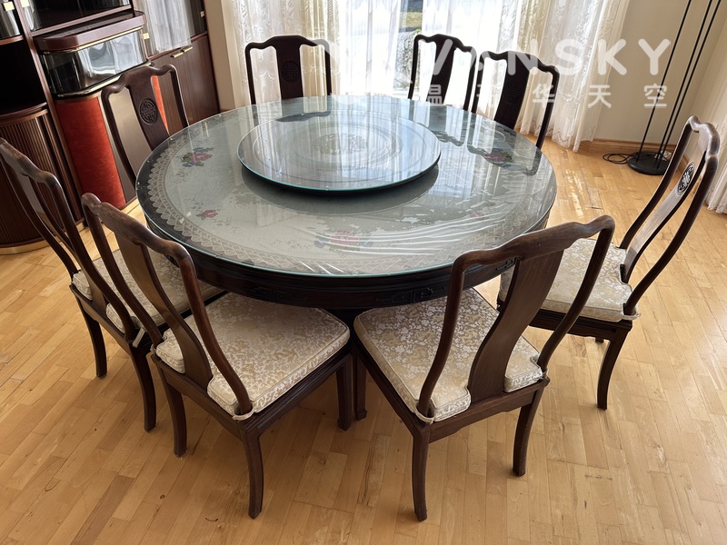 花莉紅木餐枱及椅子