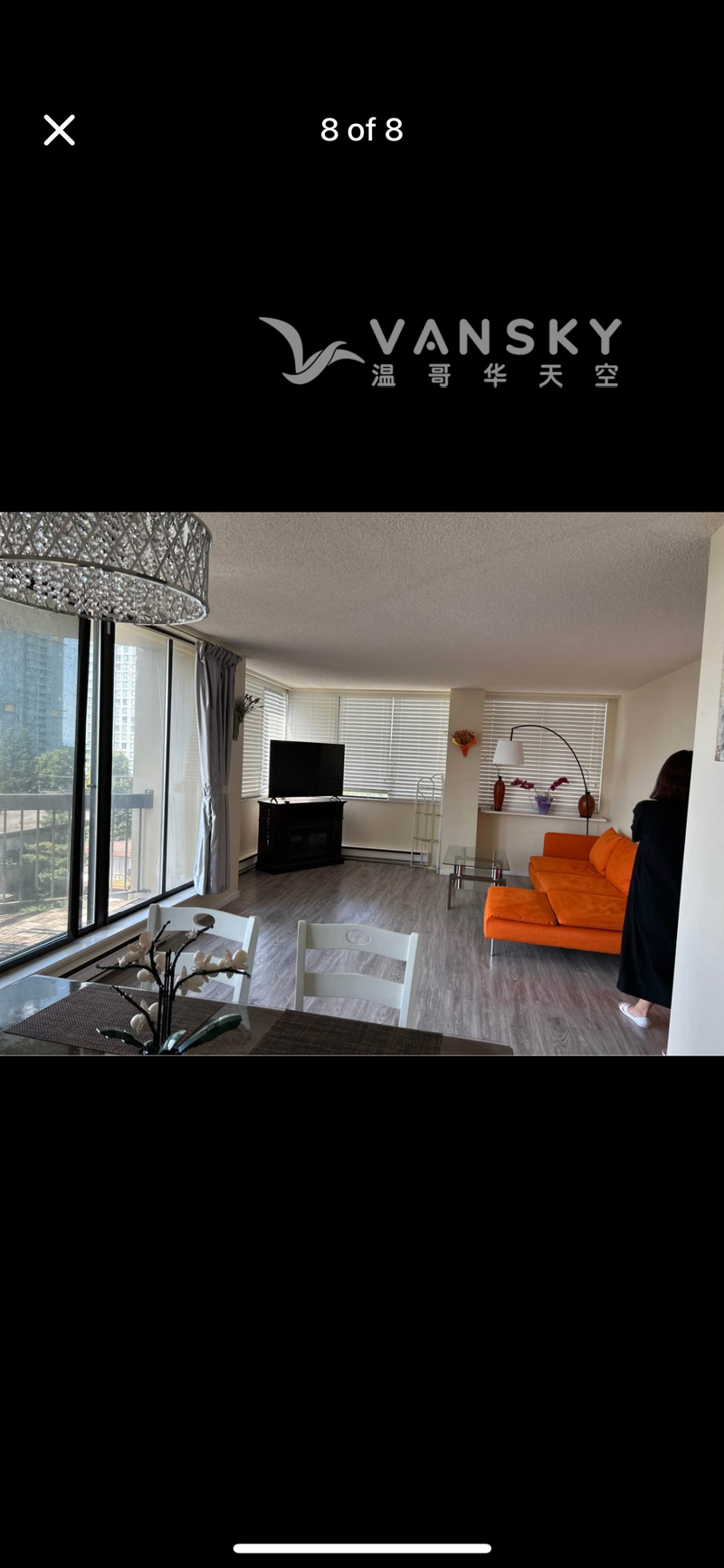 Metrotown 大两室一厅1050sf, $2800带家具