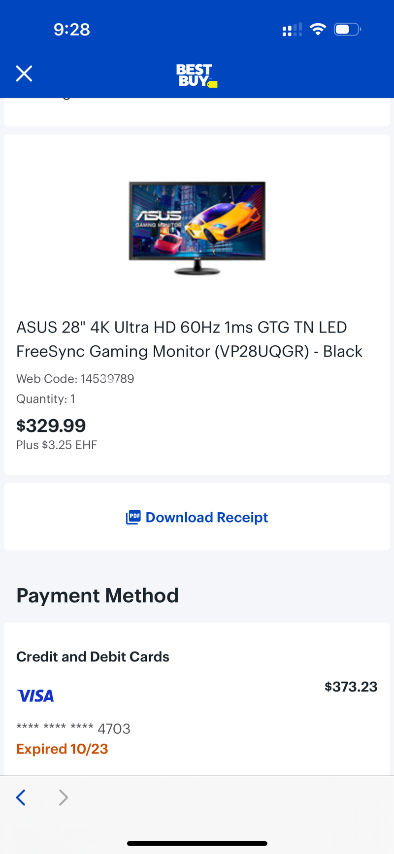 出售28寸超高清电竞显示器