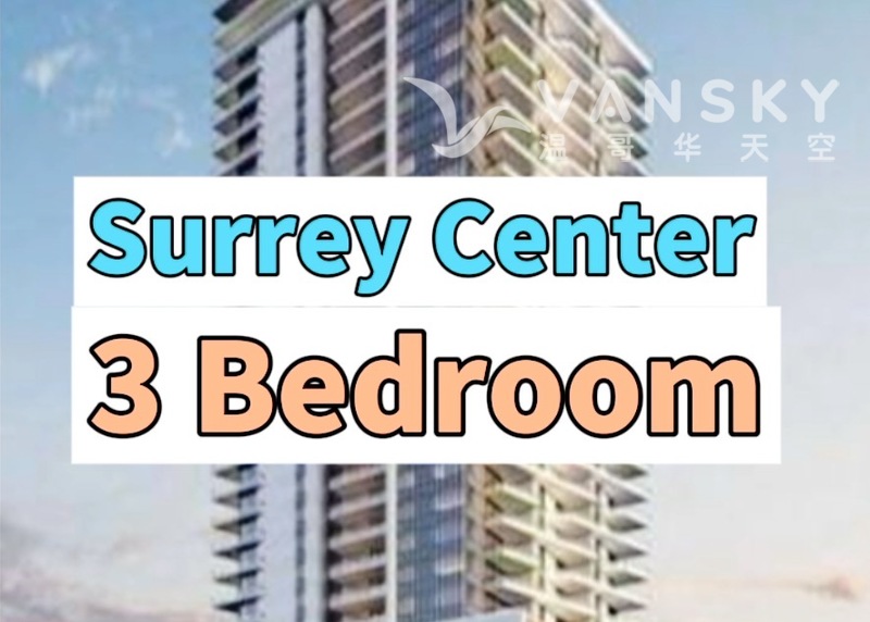 素里Surrey市中心全新三房公寓出租