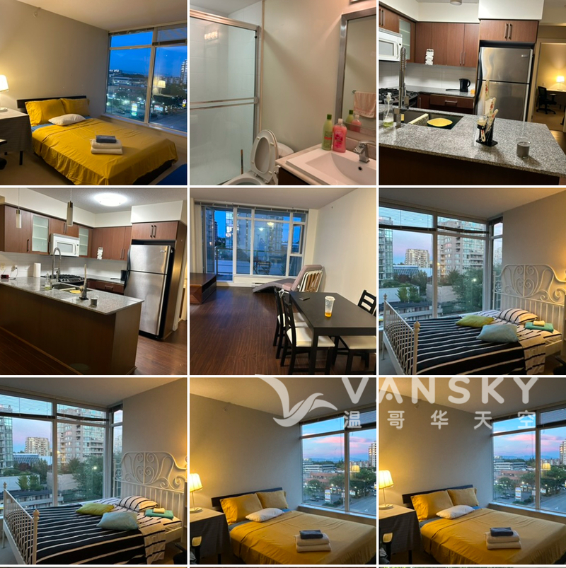 出租列治文市中心二房公寓， 走路3分钟到天车站