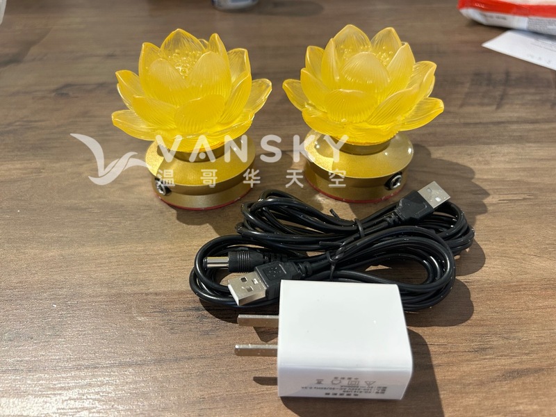 全新供奉佛像莲花灯带usb充电