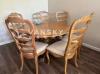 实木大餐台加6个餐椅500刀