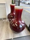 千繥年景德鎮郎窑紅天球大瓶，90高、52圆径（cm）$400/对
