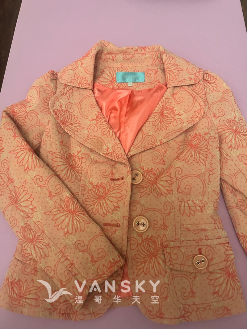刺绣布面小码西装外套