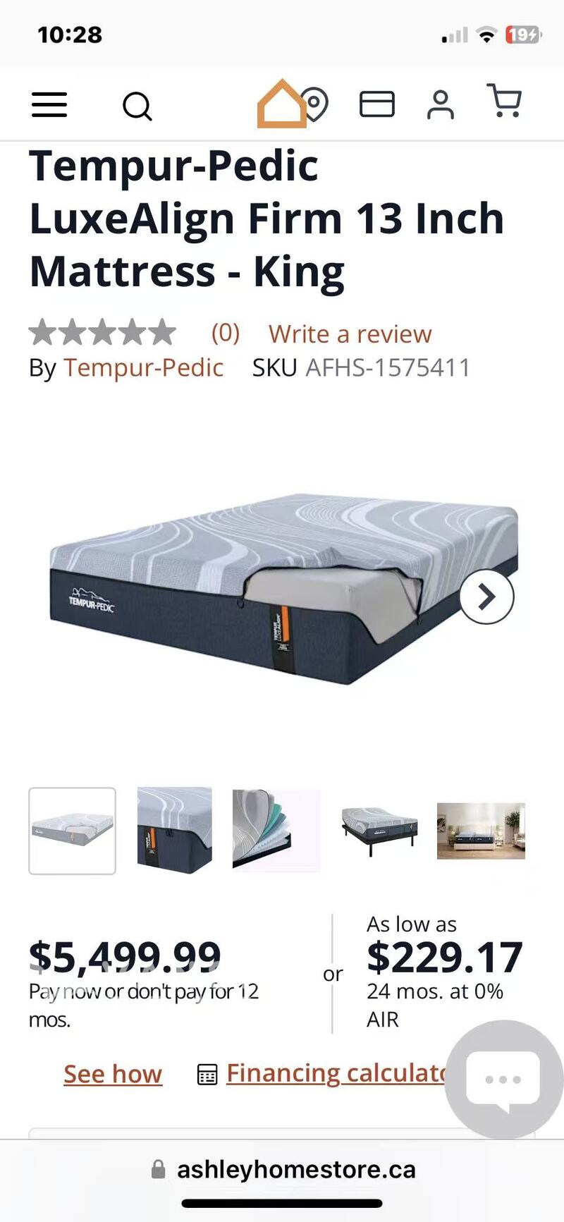 Tempur-pedic 丹普床垫美国第一记忆床垫 King Size 大双人床垫 原价$4000多，只用了一年多，现出$300刀（可帮忙一起送货）