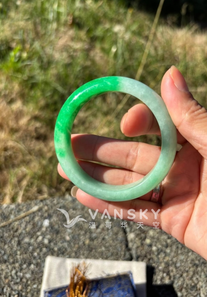 难求的一抹绿翡翠手镯懂货来