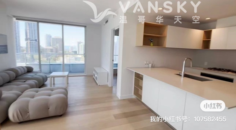 metrotown旁station square6 两房两卫出租带家具有空调