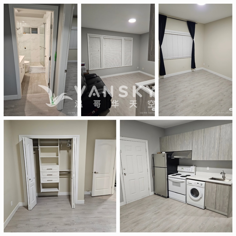 列治文，独立出入 1室1厅1卫 全厨房 全新装修