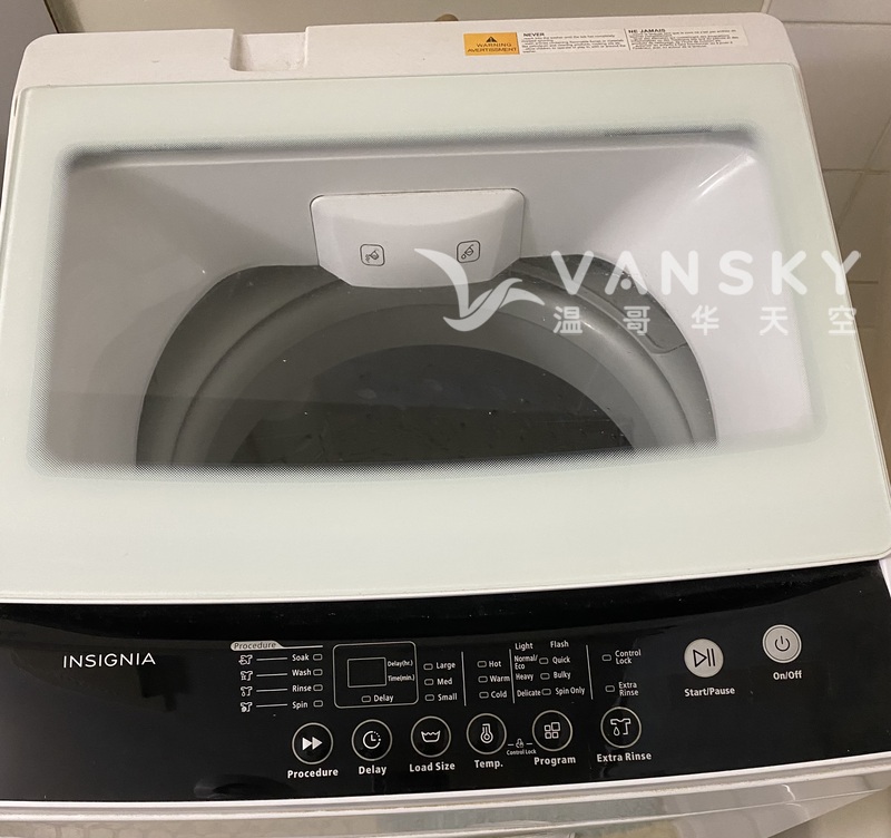 Insignia洗衣机容量1.6立方米够力噪音小