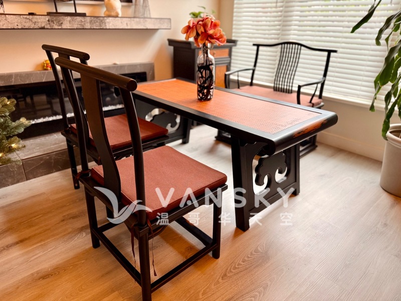 全新中式茶桌椅一套