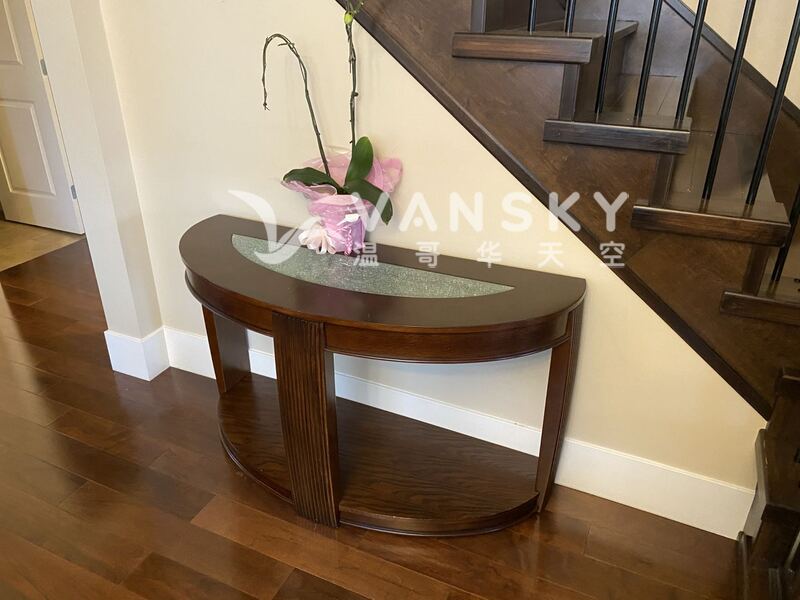 实木半圆玄关桌