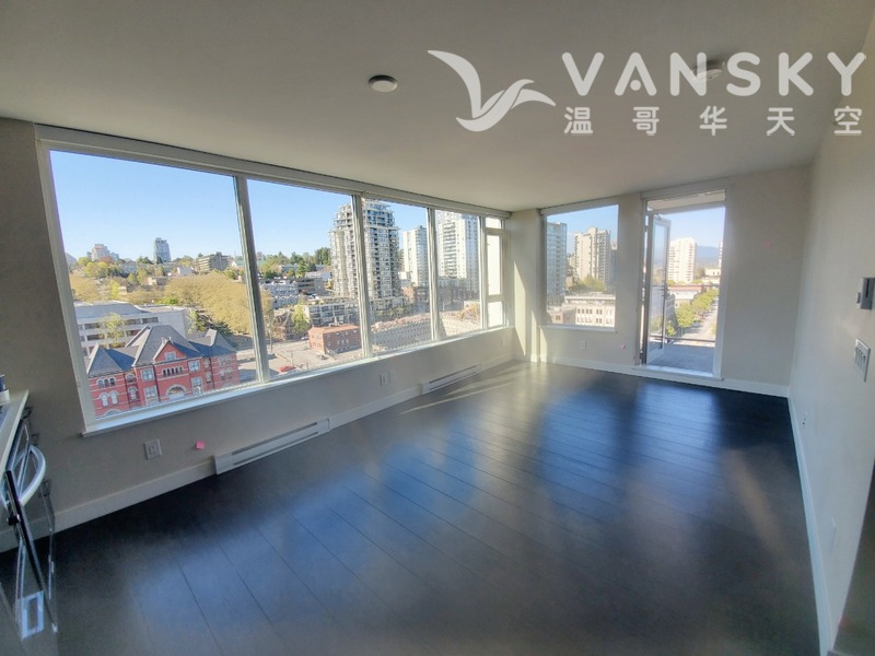 NEW WESTMINSTER一室一廳公寓， 走路3分鐘到 SKYTRAIN STATION