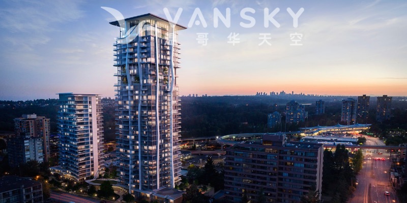 高级高层2室2卫公寓出租Burquitlam