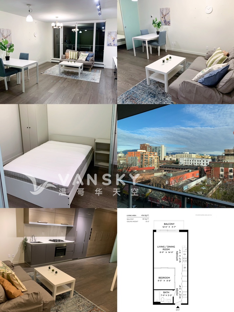 免费入住温哥华市中心1房1厅10月最后一周