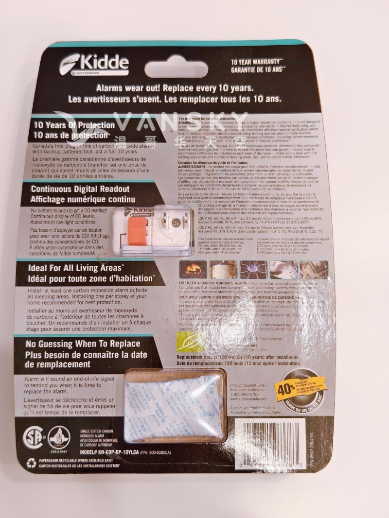 40 全新 Kidde Plug-in 一氧化碳报警器