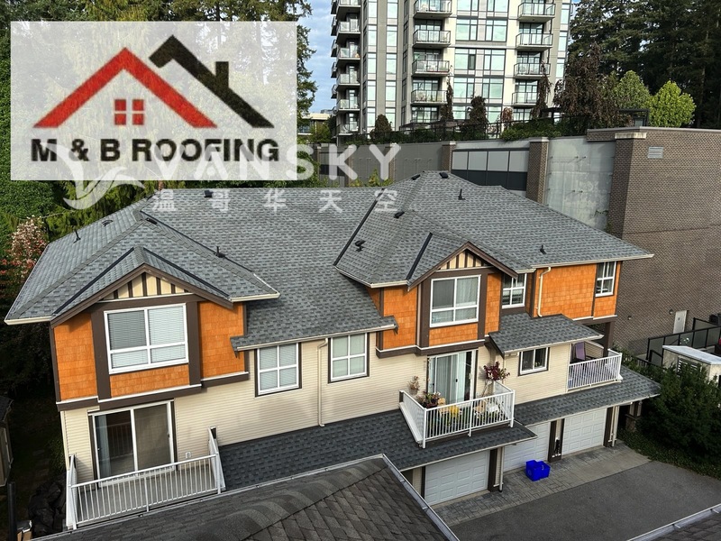 M&B Roofing 專業屋顶更换，补漏和保养，擁有300万商業責任保險和WCB，诚信可靠，价格公道，绝无隐藏收费